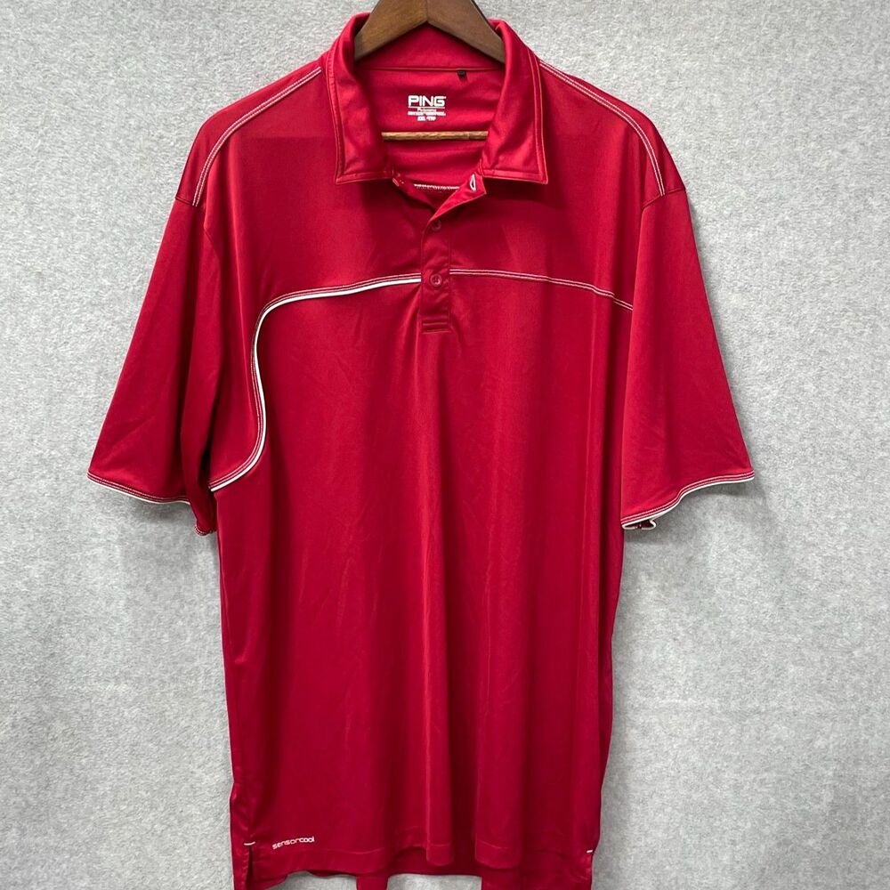 PING Performance Polo XXL Red Sensorcool Golf Shirt Athletic